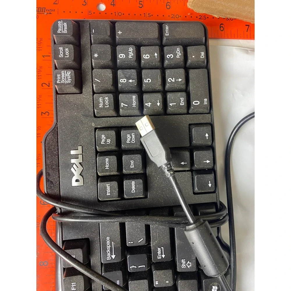 Dell L1000 Wired USB Keyboard Black Full Size QWERTY 104-Key Model 0013